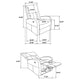 Nami Power Recliner Chair | Curved Arms | Foam Fill Charcoal Gray Upholstery