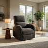 Nami Power Recliner Chair | Curved Arms | Foam Fill Charcoal Gray Upholstery