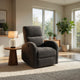 Nami Power Recliner Chair | Curved Arms | Foam Fill Charcoal Gray Upholstery