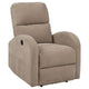 Nami Power Recliner Chair | Curved Arms | Foam Fill Camel Brown Upholstery