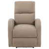 Nami Power Recliner Chair | Curved Arms | Foam Fill Camel Brown Upholstery