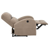 Nami Power Recliner Chair | Curved Arms | Foam Fill Camel Brown Upholstery