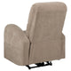 Nami Power Recliner Chair | Curved Arms | Foam Fill Camel Brown Upholstery