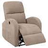 Nami Power Recliner Chair | Curved Arms | Foam Fill Camel Brown Upholstery
