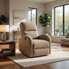 Nami Power Recliner Chair | Curved Arms | Foam Fill Camel Brown Upholstery