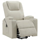 Stoy Power Lift Recliner Chair | Heat & Massage | Ivory Faux Leather