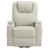 Stoy Power Lift Recliner Chair | Heat & Massage | Ivory Faux Leather