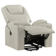 Stoy Power Lift Recliner Chair | Heat & Massage | Ivory Faux Leather