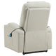Stoy Power Lift Recliner Chair | Heat & Massage | Ivory Faux Leather