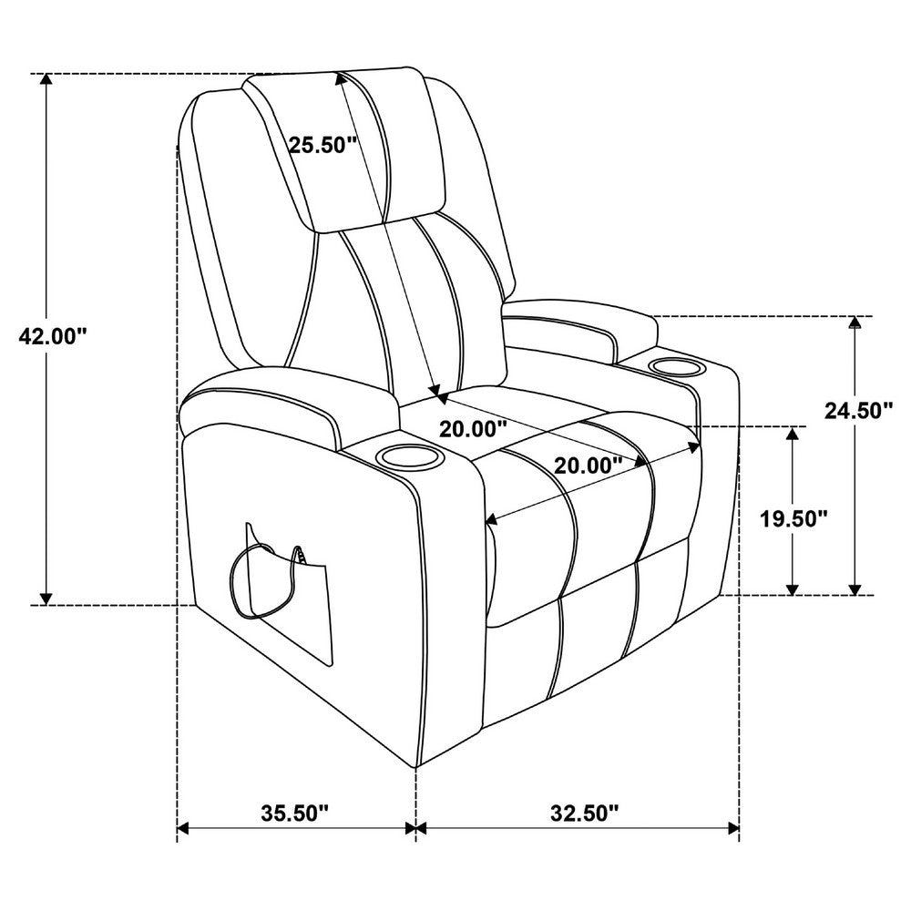 Stoy Power Lift Recliner Chair | Heat & Massage | Ivory Faux Leather