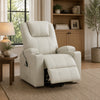 Stoy Power Lift Recliner Chair | Heat & Massage | Ivory Faux Leather