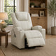 Stoy Power Lift Recliner Chair | Heat & Massage | Ivory Faux Leather
