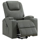 Stoy Power Lift Recliner Chair | Heat & Massage | Gray Faux Leather