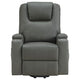 Stoy Power Lift Recliner Chair | Heat & Massage | Gray Faux Leather