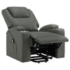 Stoy Power Lift Recliner Chair | Heat & Massage | Gray Faux Leather