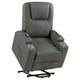 Stoy Power Lift Recliner Chair | Heat & Massage | Gray Faux Leather