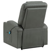 Stoy Power Lift Recliner Chair | Heat & Massage | Gray Faux Leather