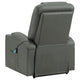 Stoy Power Lift Recliner Chair | Heat & Massage | Gray Faux Leather