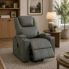 Stoy Power Lift Recliner Chair | Heat & Massage | Gray Faux Leather