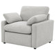 Biny Power Recliner Chair w 2 Pillows | Foam Fill Gray Polyester Upholstery