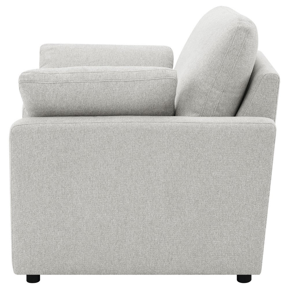 Biny Power Recliner Chair w 2 Pillows | Foam Fill Gray Polyester Upholstery