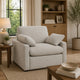 Biny Power Recliner Chair w 2 Pillows | Foam Fill Gray Polyester Upholstery