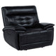Witt Dual Power Recliner Chair w USB | foam Fill Black Top Grain Leather