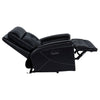Witt Dual Power Recliner Chair w USB | foam Fill Black Top Grain Leather