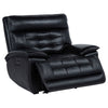 Witt Dual Power Recliner Chair w USB | foam Fill Black Top Grain Leather