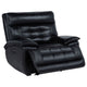Witt Dual Power Recliner Chair w USB | foam Fill Black Top Grain Leather