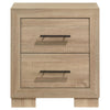 Poxy Nightst& | 2 Drawers & Hidden Casters | Oak Brown | 25"