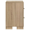 Poxy Nightst& | 2 Drawers & Hidden Casters | Oak Brown | 25"