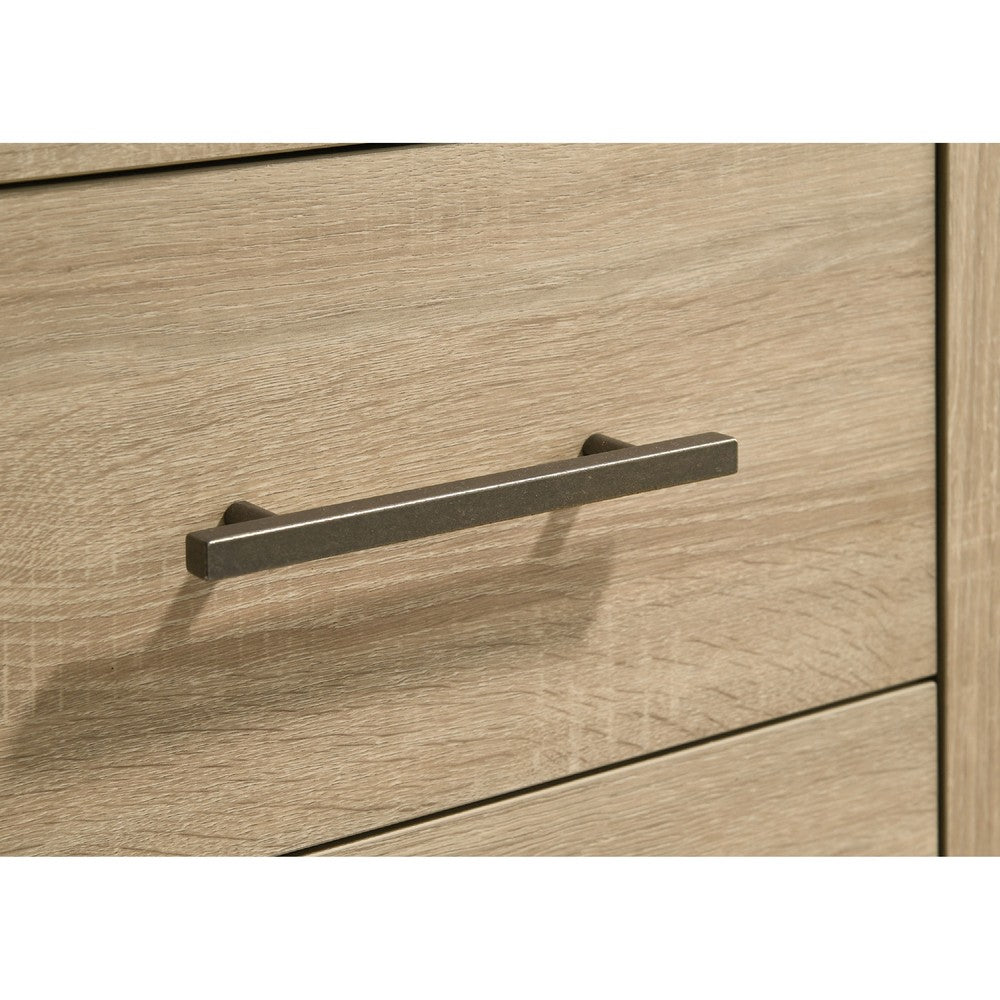 Poxy Nightst& | 2 Drawers & Hidden Casters | Oak Brown | 25"