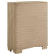 Poxy Tall Dresser Chest with 4 Drawers | Nickel Metal | Oak Brown Wood