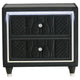 Maren Nightst& with 2 LED Drawers | USB Port | Black Velvet 28"