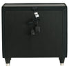 Maren Nightst& with 2 LED Drawers | USB Port | Black Velvet 28"