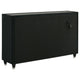 Maren Wide Dresser | 8 Drawers & LED Light | Black Tufted Velvet | Glass Top
