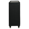 Maren Wide Dresser | 8 Drawers & LED Light | Black Tufted Velvet | Glass Top