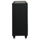 Maren Wide Dresser | 8 Drawers & LED Light | Black Tufted Velvet | Glass Top