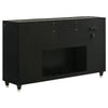 Maren Wide Dresser  8 Drawers & LED Flame Box | Black Velvet