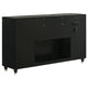 Maren Wide Dresser  8 Drawers & LED Flame Box | Black Velvet