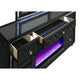Maren Wide Dresser  8 Drawers & LED Flame Box | Black Velvet