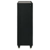 Maren Tall Dresser Chest | 5 Drawers & LED Light | Black Tufted Velvet