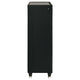 Maren Tall Dresser Chest | 5 Drawers & LED Light | Black Tufted Velvet