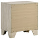 Qanto Rustic Nightst& with 2 Drawers | Chrome H&les | Cream Wood