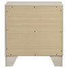 Qanto Rustic Nightst& with 2 Drawers | Chrome H&les | Cream Wood