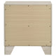 Qanto Rustic Nightst& with 2 Drawers | Chrome H&les | Cream Wood