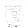 Qanto Rustic Nightst& with 2 Drawers | Chrome H&les | Cream Wood