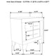 Qanto Rustic Nightst& with 2 Drawers | Chrome H&les | Cream Wood