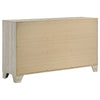 Qanto Wide Dresser with 6 Drawers | Rustic Cream Wood